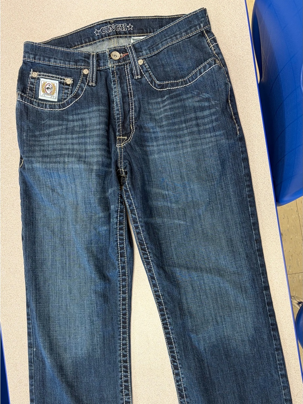 Cinch Men's Dark Blue Straight Jeans 30x30